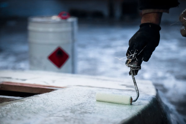 polyester boot lamineren